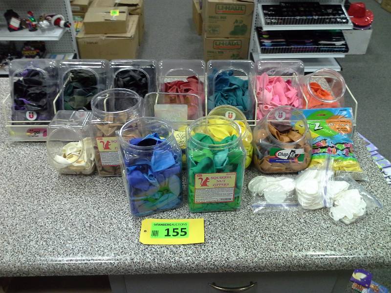 Assortment of balloons, containers included