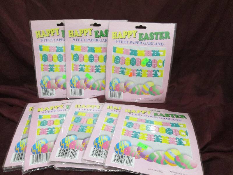 Easter Paper Garland- 3 count egg g...