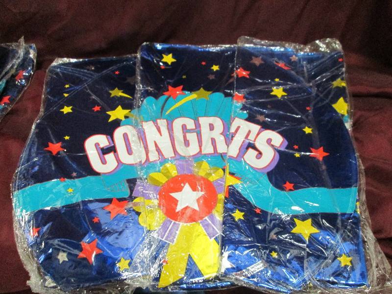 Blue Congrats Balloons lot of 50 Ba...