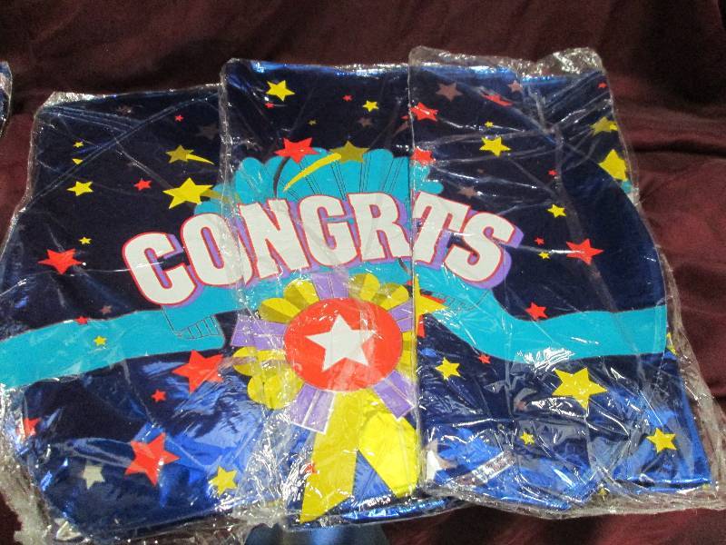 Blue Congrats Balloons lot of 50 Ba...