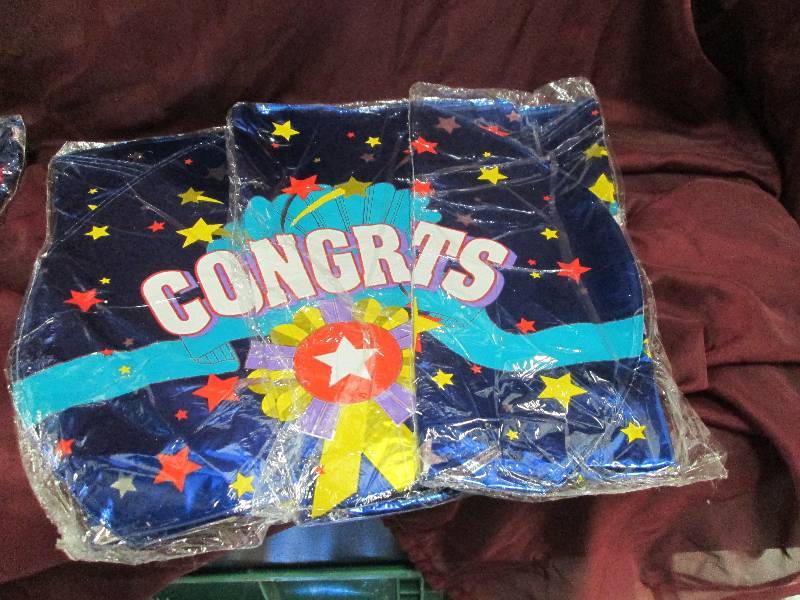 Blue Congrats Balloons lot of 50 Ba...