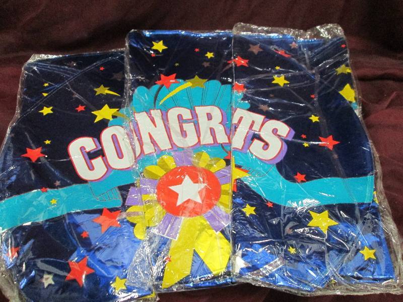 Blue Congrats Balloons lot of 50 Ba...