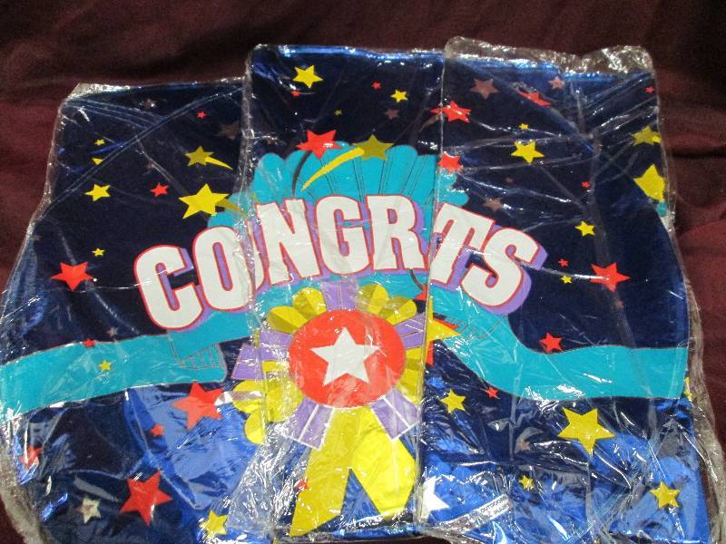 Blue Congrats Balloons lot of 50 Ba...