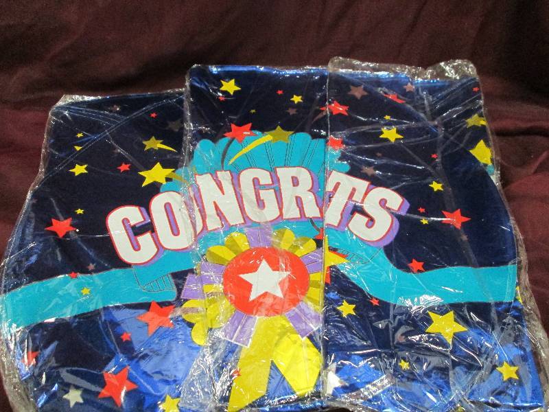 Blue Congrats Balloons lot of 50 Ba...