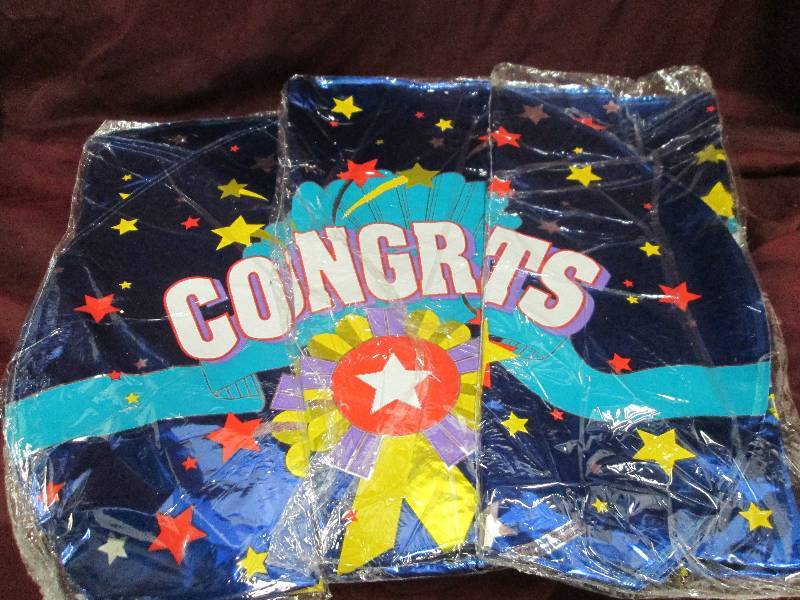 Blue Congrats Balloons lot of 50 Ba...