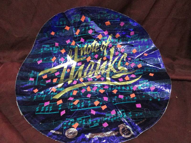 A  Note of Thanks  Purple Mylar Bal...
