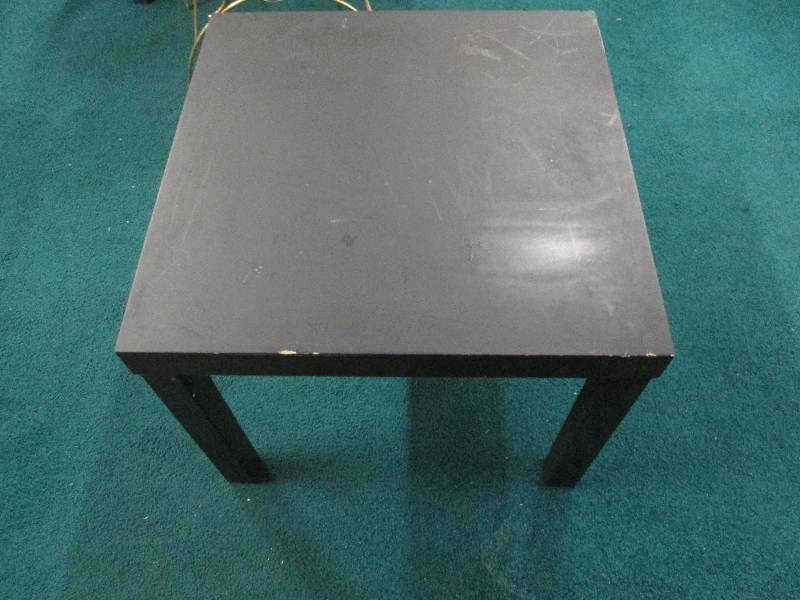 18 inch high black accent table...