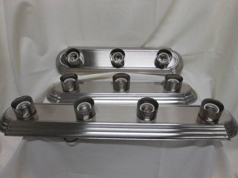 3 chrome light receptacles 2 each ...