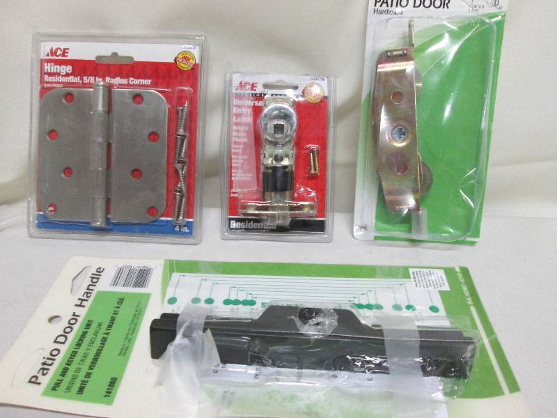 Door hinge, Entry latch, Patio door...