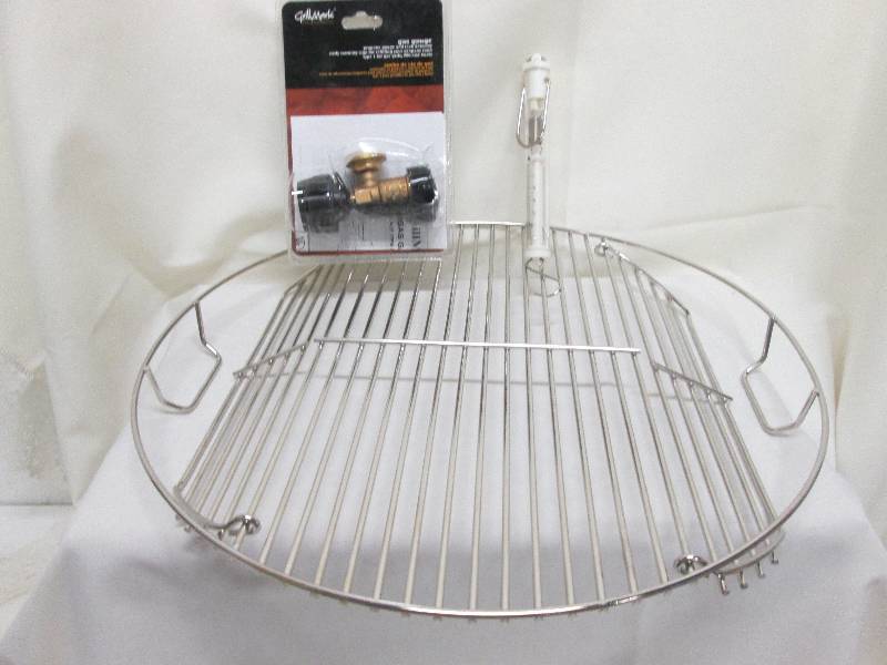 Grill top, propane gas gauge, sprin...