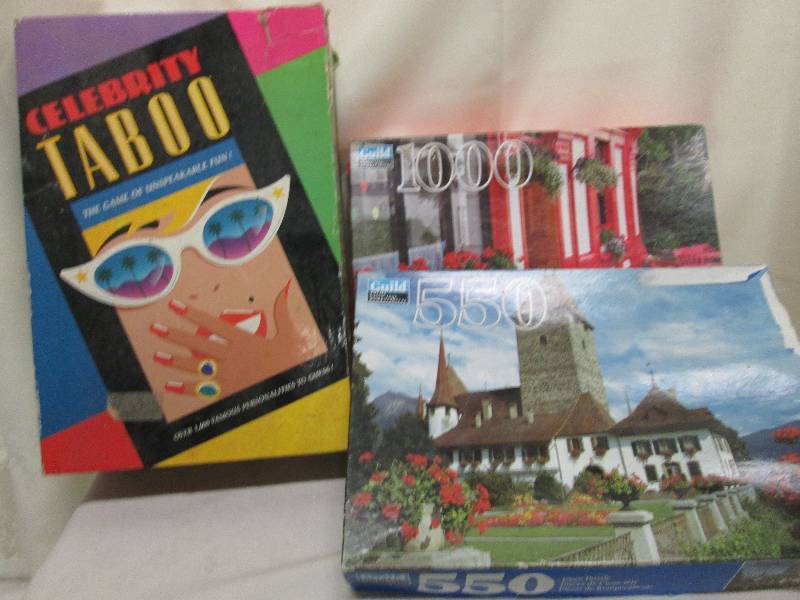 Celebrity Taboo game, 2 puzzles...