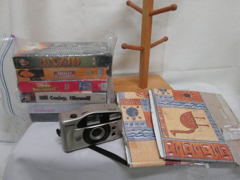 Assorted VHS movies, mug tree, 2 pk...