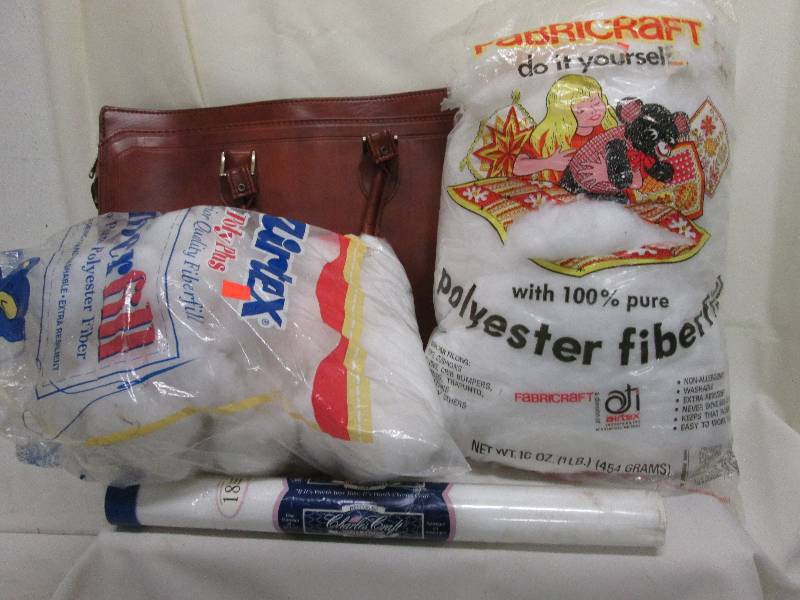 Brown briefcasetote, 2 bags polyes...