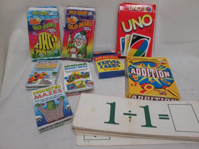 Assorted kid card games and flash c...