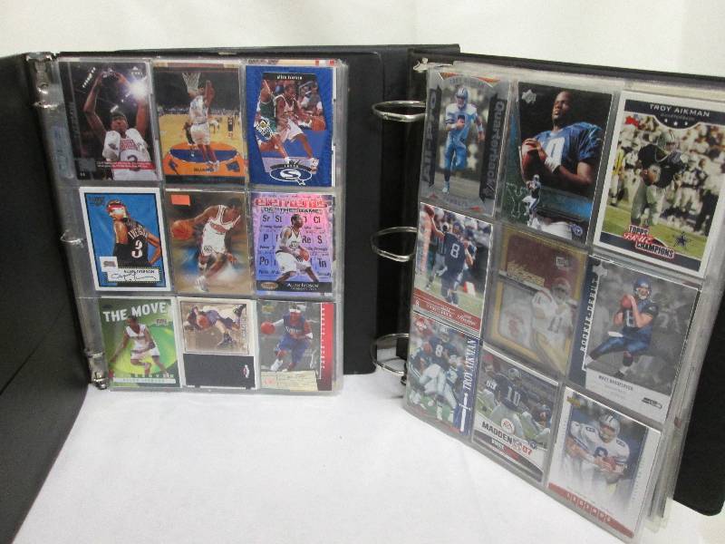 2 Sports cards albums  1 basketbal...