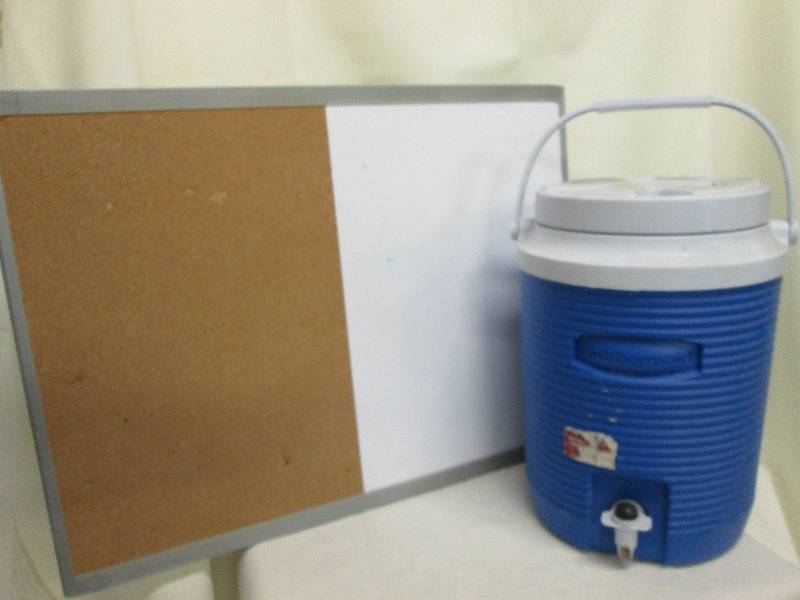 Cork board white board combo, Rubb...