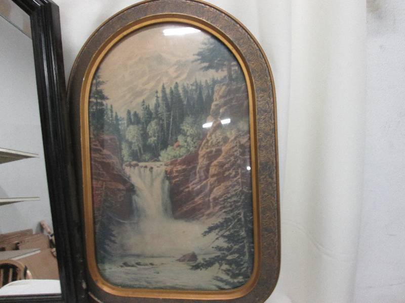 Mirror 23 inches high black frame, ...