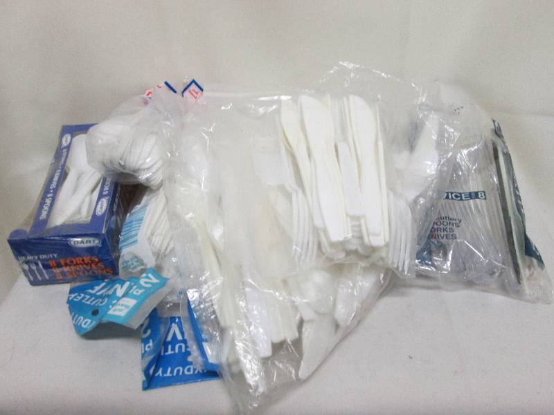Assorted plastic cutlery...