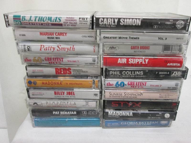 Lot of 20 cassette music tapes vari...