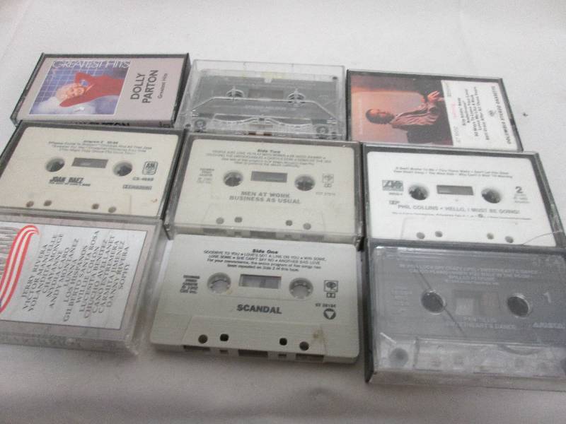 Lot of  10 cassette music tapes var...