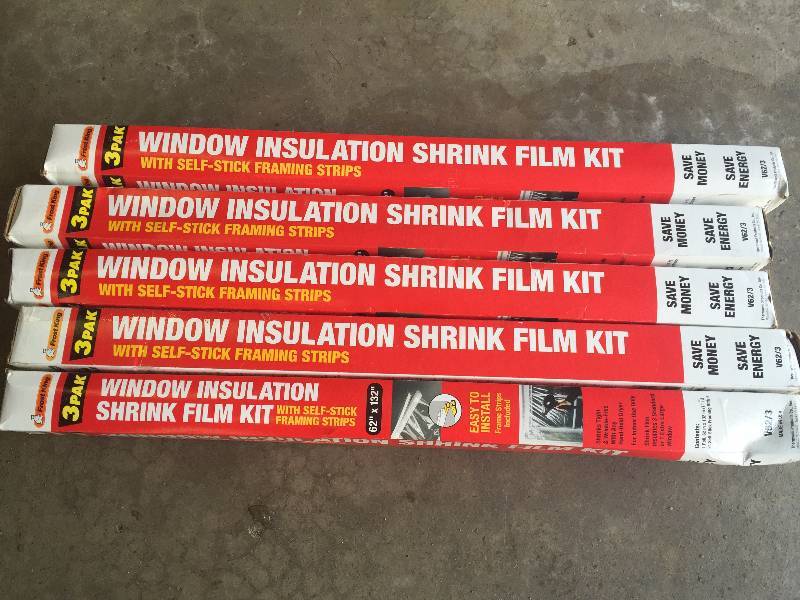 Lot of 5 Window Shrink Film