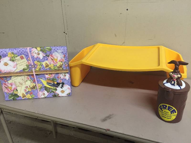 Misc Lot of  Lap Tray, Paper Holder, Cup