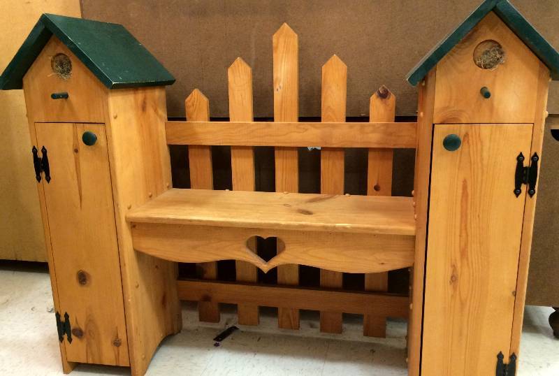 Wow The Latest For Cottage Garden Chic A Bird House Bench With Storage Cabinets or Awesome Childs Room Decor Furniture