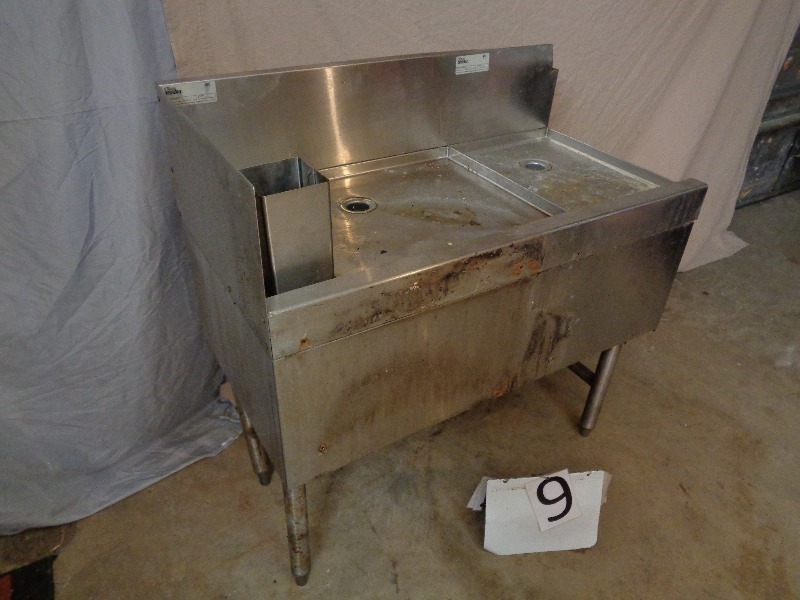 Glas Tender Bar Drainboard Sink