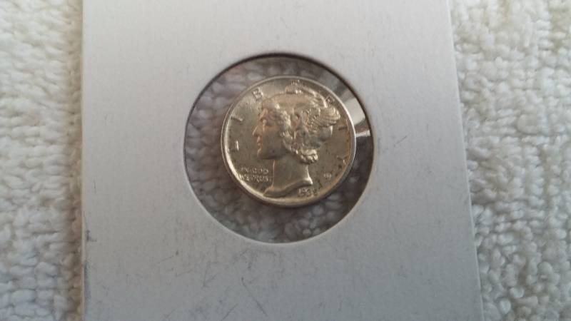 1935 Mercury Silver Dime, AU Condition