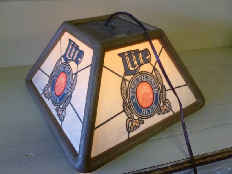 lot 2 image: Miller Lite Pool Table Light