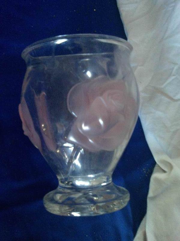 vintage glass rose vase