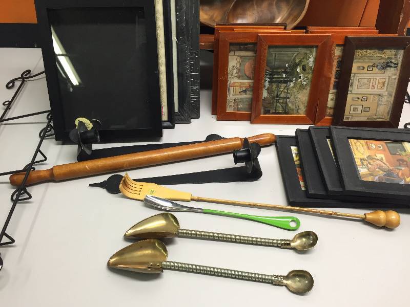 PICTURE FRAMES, SHOE HORNS AMD MISC