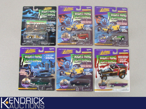 6 Vintage MINT ON CARD Johnny Lightning Frightning Lightnings
