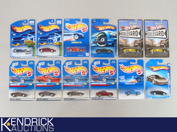 12 MINT ON CARD Hot Wheels Ferrari, Porche, etc. Sports Cars with Treasure Hunts