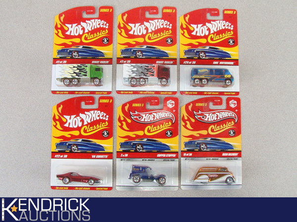 6 MINT ON CARD Hot Wheels Classics