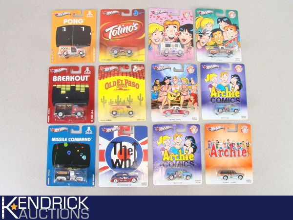 12 MINT ON CARD Hot Wheels Atari, Archie Comics, etc. Pop Culture Cars