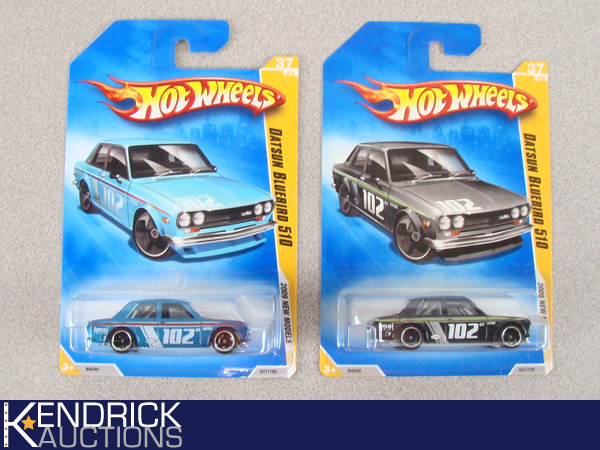 2 MINT ON CARD Hot Wheels 2009 Datsun Bluebird 510s