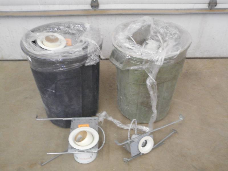 (2) Garbage Pales Of Recessed Light...