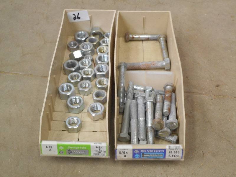 (2) Bins Of Assorted Nuts & Bolts ...