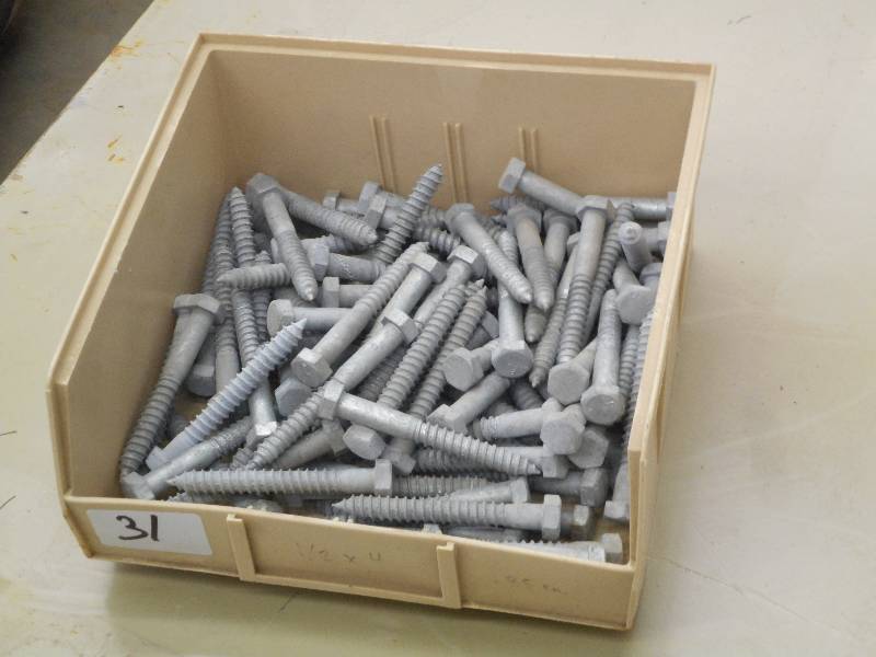 Bin Of 4 Lag Screws ...