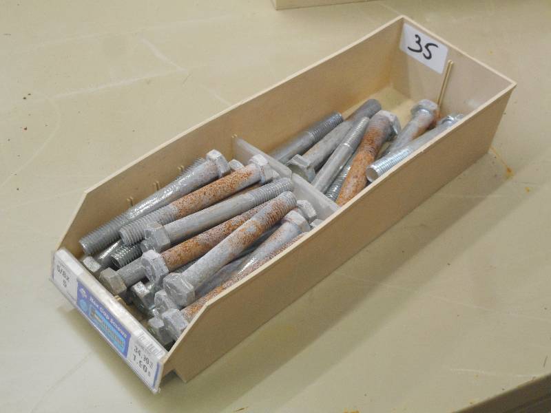 Bin Of 58x5 Hex Cap Screws ...