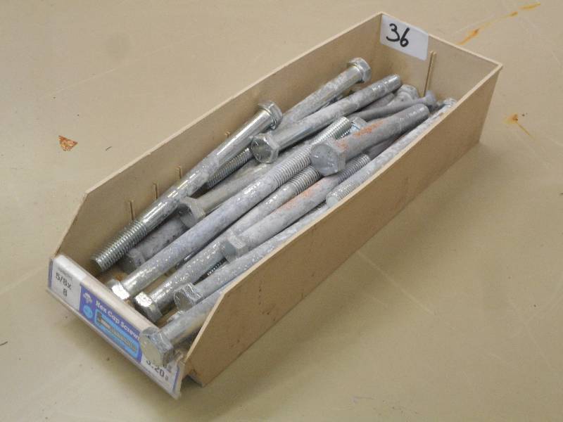 Bin Of 58x8 Hex Cap Screws ...