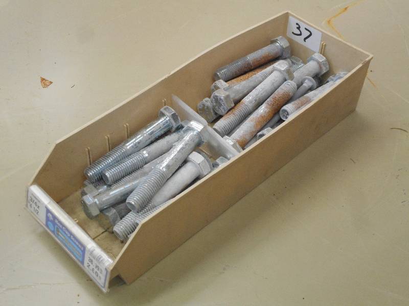 Bin Of 34x4.5 Hex Cap Screws ...