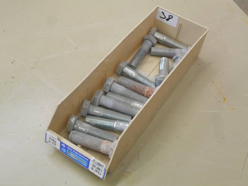 Bin Of 78x3.5 Hex Cap Screws ...