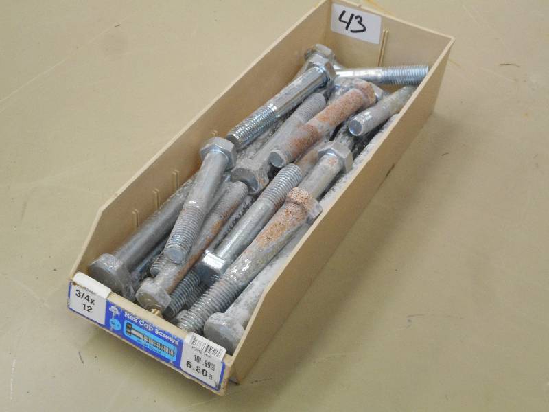 Bin Of 34x12 Hex Cap Screws ...