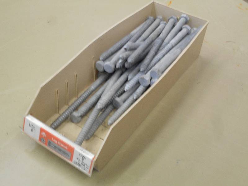 Bin Of 12x8 Lag Screws ...
