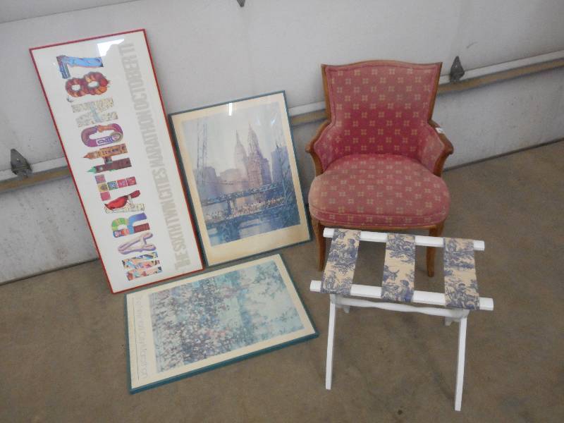 Lot Of (1) Antique Wood-Framed Cha...