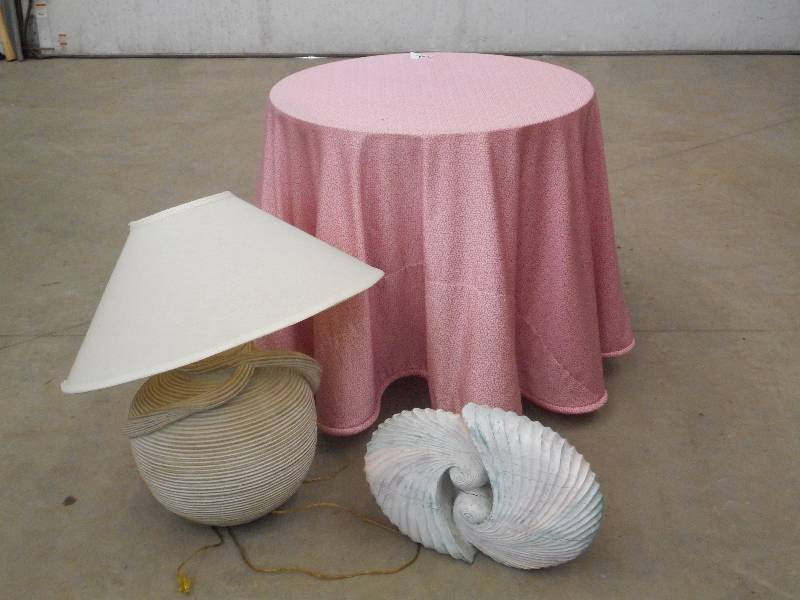 Lot Of (1) Glass Top End Table Wit...