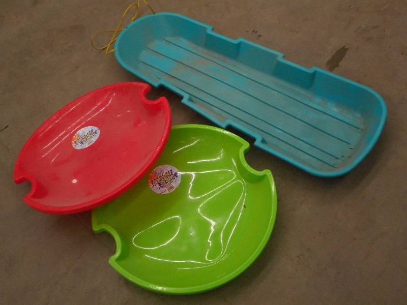 Lot Of (3) Snow Sleds ...