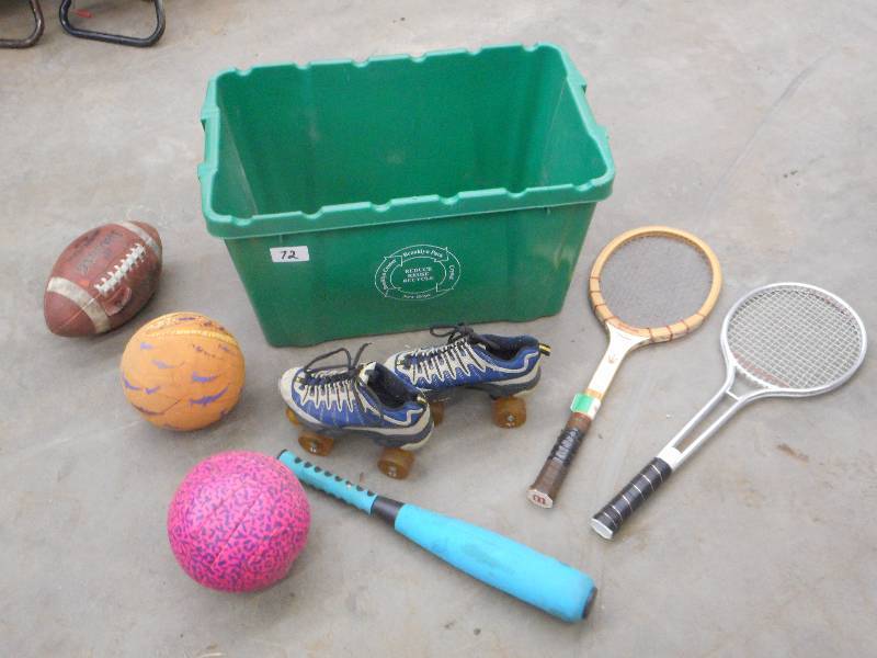 Bin Of Misc Sporting Goods...